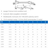 UNIOR 612709 FÉKCSŐKULCS 30*32 183/2 NYITOTT  SZERSZÁM-KULCSOK