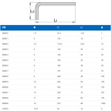 UNIOR 608521 IMBUSZKULCS SW 14 220/3L HOSSZÚ-L NIKKELEZETT  SZERSZÁM-KULCSOK