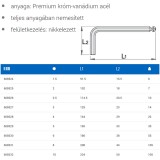 UNIOR 608526 IMBUSZKULCS SW 02.5 220/3SL GÖMBVÉGŰ-HOSSZÚ-L NIKK  SZERSZÁM-KULCSOK