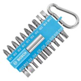 BOSCH 2607002822 BITKÉSZLET KARABÍNERREL 21DB-os VILÁGOS KÉK  BIT ÉS BEHAJTÓ HEGYEK