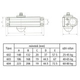 AJTÓBEHÚZÓ 25-45KG EZÜST NORMÁLKAROS (KARRAL EGYÜTT) ANBO 602 AJTÓVASALAT