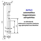 TESA CER AUT LCI 1CPA ZÁRTEST ELLENDB ELEKTROMOS HOSSZÚ, FORDÍTOTT MŰKÖDÉS INOX  AJTÓZÁR