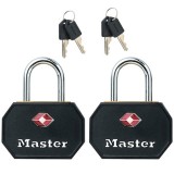 MASTERLOCK 4681EURTBLK POGGYÁSZLAKAT 23mm 2DB FEKETE  LAKAT-LAKATPÁNT-LÁNC