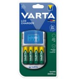 AKKUTÖLTŐ + 4*2600mAh AA AKKU LCD KIJELZŐS USB VARTA 57070201451 ELEMEK ÉS TÖLTŐK