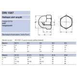 MAGAS ZÁRTANYA M20 /5/ DIN 1587 HG. -GÖMB FORMA  ANYACSAVAR