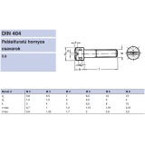 PLOMBACSAVAR HFH M04*20 HG. DIN 404 MAGAS KERESZTFURATOS IMPORT EGYEDI SPECIÁLIS KÖTŐELEMEK