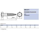 ÁLLVÁNYCSAVAR HLF D6*45 DIN 571 HG. FACSAVAR IMPORT FASZERKEZETI CSAVAR