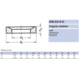 LENCSÉS ALÁTÉT M12 DIN 6319 NAT. D FORMA IMPORT ALÁTÉTEK