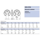 BIZTOSÍTÓGYŰRŰ KÜLSŐ D15 DIN 6799 NAT. D16-24 TENGELY IMPORT BIZTOSÍTÓ ELEMEK