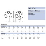 BIZTOSÍTÓGYŰRŰ KÜLSŐ D9 HORONY DIN 6799 NAT. (D10-14 TENGELY) IMPORT BIZTOSÍTÓ ELEMEK