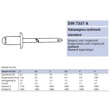 HÚZÓSZEGECS NYITOTT 3.9*12 DIN 7337A FGF ACÉL-ACÉL DSU SST POPSZEGECS-HÚZÓSZEGECS