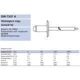 HÚZÓSZEGECS NYITOTT 4.8*35 DIN 7337A FGF NAGYFEJ ALU-ACÉL DSU ASL POPSZEGECS-HÚZÓSZEGECS