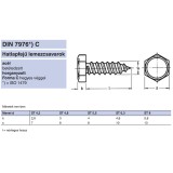 LEMEZCSAVAR HLF 8.0*50 DIN 7976 HG. 