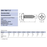 LEMEZCSAVAR DFKH D4.2*32 DIN 7981 FEKETE PH EGYEDI 