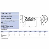 LEMEZCSAVAR SFKH D2.9*6.5 DIN 7982 HG. PH C HEGYESVÉGŰ 