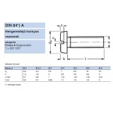 HFH CSAVAR M4*50 DIN 84 SÁRGARÉZ IMPORT METRIKUS SÁRGARÉZ CSAVAROK