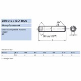 HERNYÓCSAVAR BK M5*40 DIN 913 A2 LAPOS INOX  METRIKUS CSAVAROK