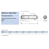 HERNYÓCSAVAR BK M6*6 DIN 914 A2 KÚPOS INOX IMPORT METRIKUS CSAVAROK