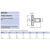 LAPOSFEJŰ DÍSZCSAVAR M04*06 EH DIN 921 HG. NAGYFEJŰ IMPORT METRIKUS CSAVAROK