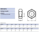 ANYA HATLAPÚ M6 DIN 934 SÁRGARÉZ IMPORT ANYACSAVAR