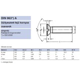 SFEH CSAVAR M4*12 (SÜLLY.FEJ) DIN 963 SÁRGARÉZ RETRO IMPORT METRIKUS SÁRGARÉZ CSAVAROK