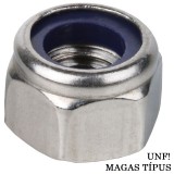 ÖNBIZT.ANYA MŰAG.BET. 7/16c DIN 982 UNF HG. MAGAS  ANYACSAVAR