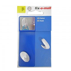 FIX-O-MOLL 3566704 AKASZTÓ ÖNTAPADÓS 43*26mm FEHÉR 2DB/CS  BÚTORTARTOZÉK