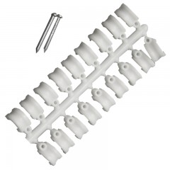 KÁBELRÖGZÍTŐ BILINCS D8 MŰANYAG 1db SZEGGEL 18db/CSOM MAGYAR SZERELÉSI ANYAGOK