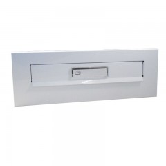 LEVÉLBEDOBÓ FEHÉR 120mm*320mm CÍMKÉS NY:240*40mm MAGYAR POSTALÁDA, LEVÉLBEDOBÓ
