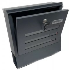POSTALÁDA KÜLTÉRI 33.5*10*30.5 SZÓRÓLAPTARTÓS ANTRACIT IMPORT MELBA MD004A POSTALÁDA, LEVÉLBEDOBÓ