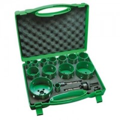 LYUKFŰRÉSZ KÉSZLET 15 RÉSZES 19-82mm+ADAPTER HIKOKI 4101076 KÉSZLETEK