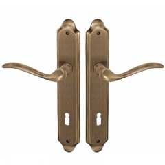 TOLOSA KILINCSGARNITÚRA 90mm KULCSOS SÚROLT BRONZ MAESTRO 113161606124 AJTÓKILINCS GARNITÚRA BELTÉRI