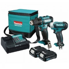 MAKITA CLX228SA AKKUMULÁTOROS GÉPSZETT HP333D+TD110D+DC10SB+BL1021Bx2  PÁNTOK