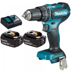 MAKITA DHP485RTJ AKKUS ÜTVEFÚRÓ-CSAVAROZÓ 18V 2DB 5Ah AKKUVAL,TÖLTŐVEL  PÁNTOK