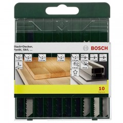 BOSCH 2607019460 DEKOPÍR FŰRÉSZLAP KÉSZLET 10DB-OS  FŰRÉSZELÉS