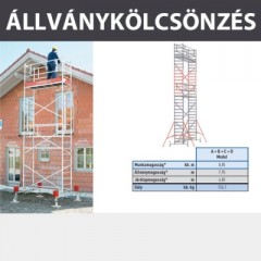 ZARGES KÖLCSÖNZÉS ÁLLVÁNY ABCD ELEM, KAUCIÓ: 250000,- FT  ÁLLVÁNY, LÉTRA