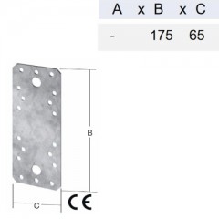 ÖSSZEKÖTŐLEMEZ HG. 175*065/2.5(2) SARKÍTOTT ÉLLEL VORMANN 70906 PÁNTOK