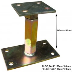OSZLOPTARTÓ TALP-TALP ÁLL. SHG 80X70-80x170 M20 FÜG140-200mm MAGYAR/TEHERALATT IS ÁLLÍTHAT OSZLOPTARTÓ ELEM