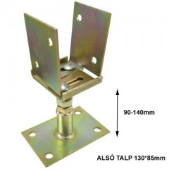 OSZLOPTARTÓ TALPAS U ÁLL.SHG 60-140mm SZÉLESSÉG FÜGG:50mm MAGYAR PÁNTOK