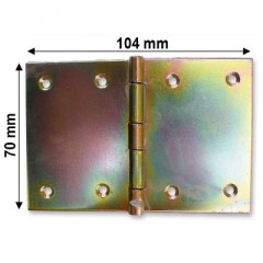 CSUKLÓSPÁNT EXTRA SZÉLES 070mm SÁRGAHORG. 70x105mm NYITOTT MAGYAR 253 AJTÓVASALAT