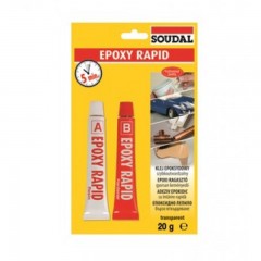 RAGASZTÓ 5PERCES 20g 2*15ML EPOXY RAPID PIROS CSOM SOUDAL 124683 