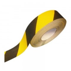 LÉPCSŐ CSÚSZÁSGÁTLÓSZALAG 18,3M*25mm SÁRGA-FEKETE STAND. IMPORT SZALAGOK