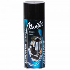 FEKETE AKRIL FESTÉK SPRAY 400ML RAL 9005 MAESTRO MA016 SZERELÉSI, KARBANTARTÁSI ANYAG
