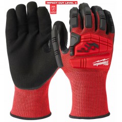 VÉDŐKESZTYŰ VÁGÁSBIZTOS 7 PIROS-FEKETE 3AS SZINTŰ IMPACT MILWAUKEE 4932479724 