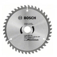 BOSCH 2608644387 KÖRFŰRÉSZTÁRCSA D150*20/42F. ALUMÍNIUMHOZ ECO  PÁNTOK