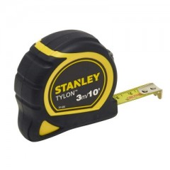 STANLEY 030686 MÉRŐSZALAG03M/12mmGUMIBURKOLAT TYLON,NAGY KOPÁSÁLLÓSÁGÚSZALAG  PÁNTOK