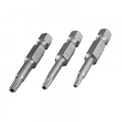 WOLFCRAFT 1261000 BEHAJTÓHEGY KÉSZLET 3DB-OS LYUKAS TORX 10,15,20, (50mm)  BIT ÉS BEHAJTÓ HEGYEK