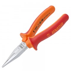 UNIOR 610435 VDE FÉLKEREKCSŐRŰ FOGÓ 160mm 506/1VDEBI PIROS-NARANCS  FOGÓK, CSIPESZEK