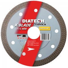 DIATECH XB115 VÁGÓKORONG D115*30*22,2LYUK X-BLADE GRES ÉS MÁRVÁNY LAPHOZ  GYÉMÁNTSZEMCSÉS VÁGÓKORONG
