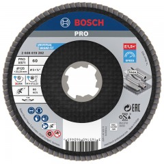 BOSCH 2608619202 LAMELLÁS CSISZOLÓTÁRCSA D125 XLOCK GYORSBEFOGÁS P60  VÁGÁS,CSISZOLÁS ÉS POLÍROZÁS